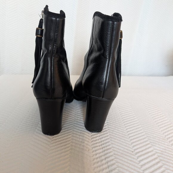 Lauren Ralph Lauren ‘Carah’ Leather Ankle Boots Suede Tassels Size 8 Western - Picture 4 of 11